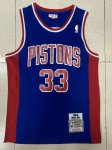 Maillot de Basket #33 Hill Pistons M&N Bleu